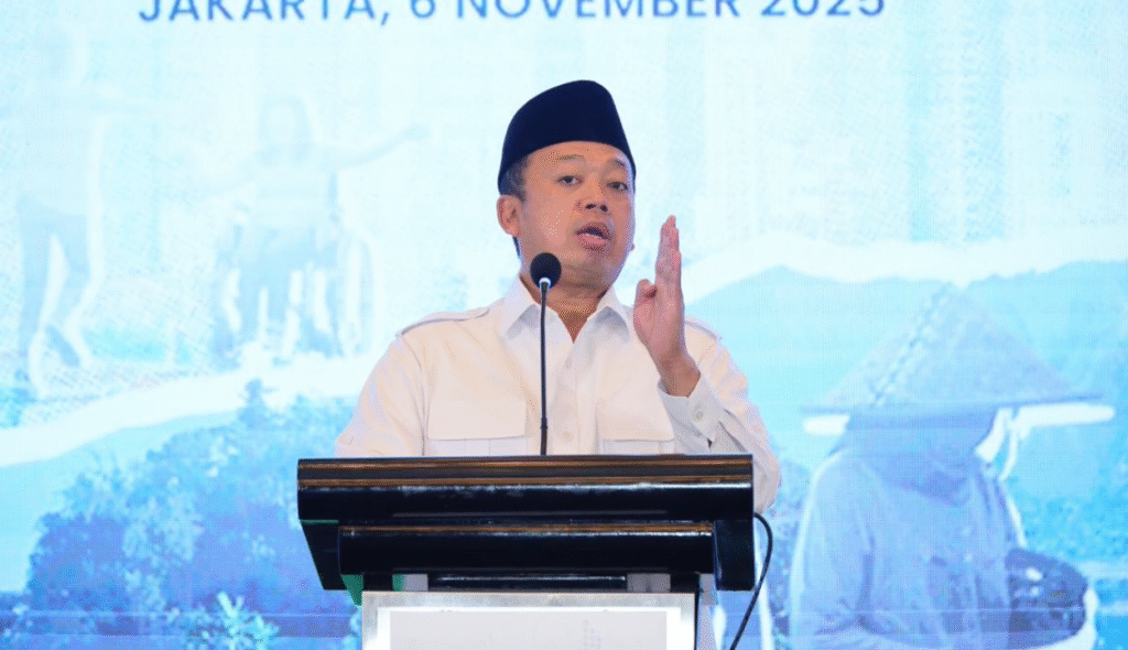 Menteri Nusron dalam acara Sarasehan Hari Tata Ruang.