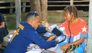 Upaya meningkatkan derajat kesehatan masyarakat di wilayah pedalaman.