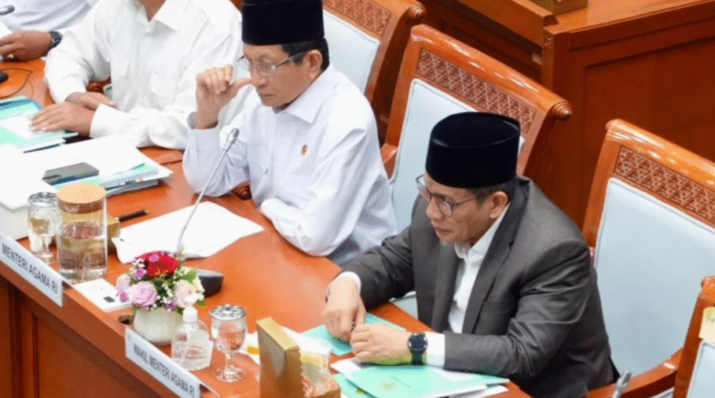 Menteri Agama Nasaruddin Umar dan Wakil Menteri Agama Romo Muhammad Syafii.