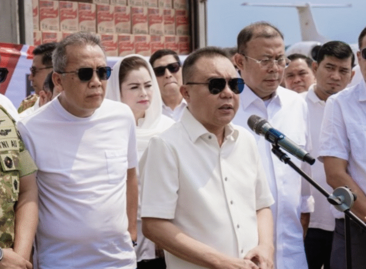 Wakil Ketua DPR RI Sufmi Dasco Ahmad hadir langsung untuk melepas bantuan kemanusiaan.