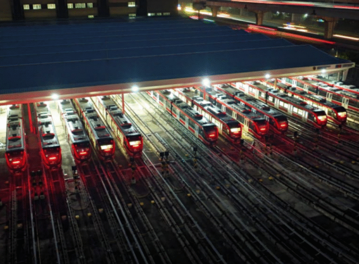 Ilustrasi LRT Jabodebek.