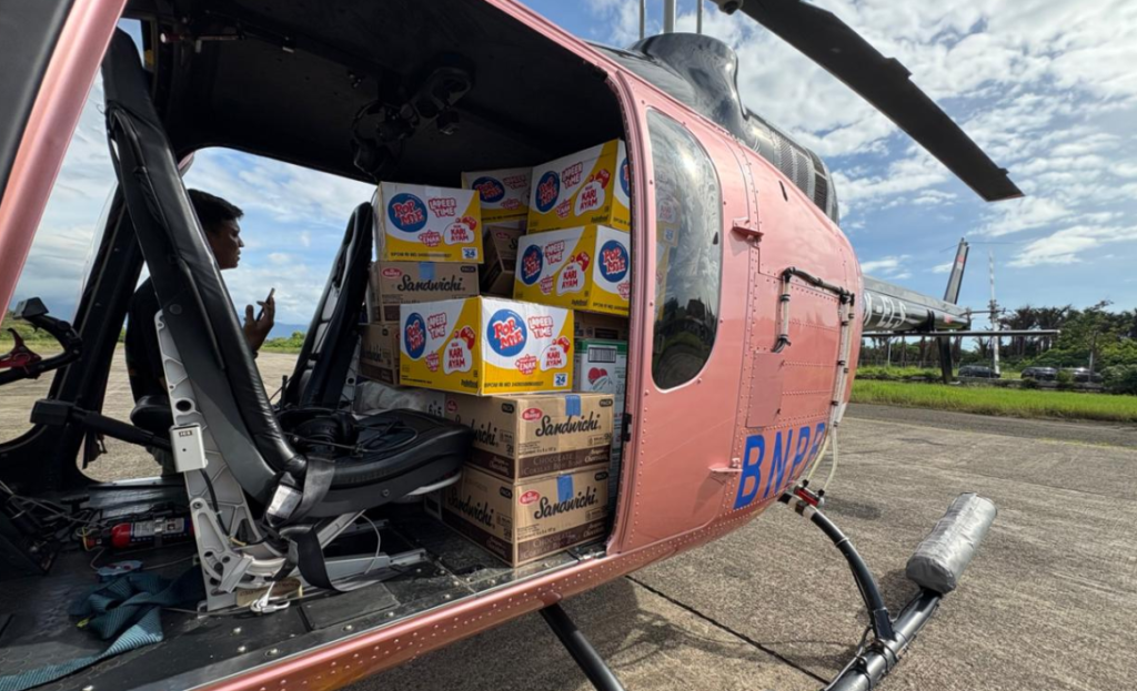 BNPB Salurkan Bantuan Logistik via jalur udara.