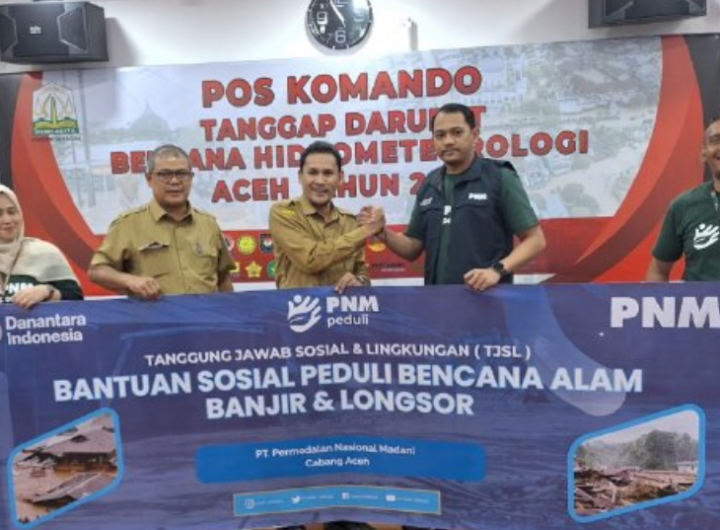PT Permodalan Nasional Madani (PNM) Cabang Aceh menyalurkan bantuan masa panik.