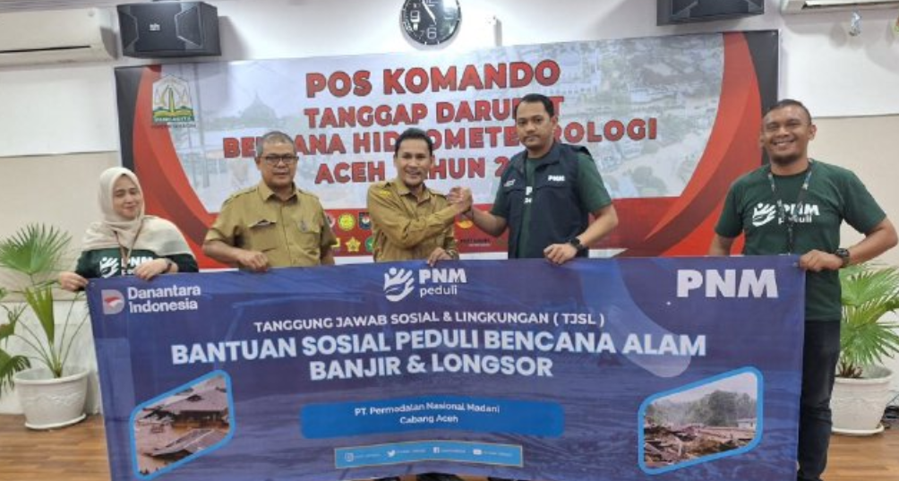 PT Permodalan Nasional Madani (PNM) Cabang Aceh menyalurkan bantuan masa panik.