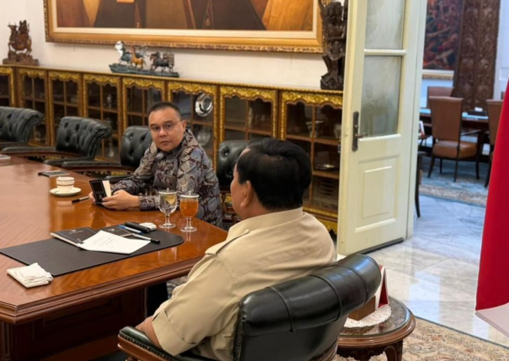 Wakil Ketua DPR RI Sufmi Dasco Ahmad bertemu Presiden Prabowo Subianto di Istana Merdeka.