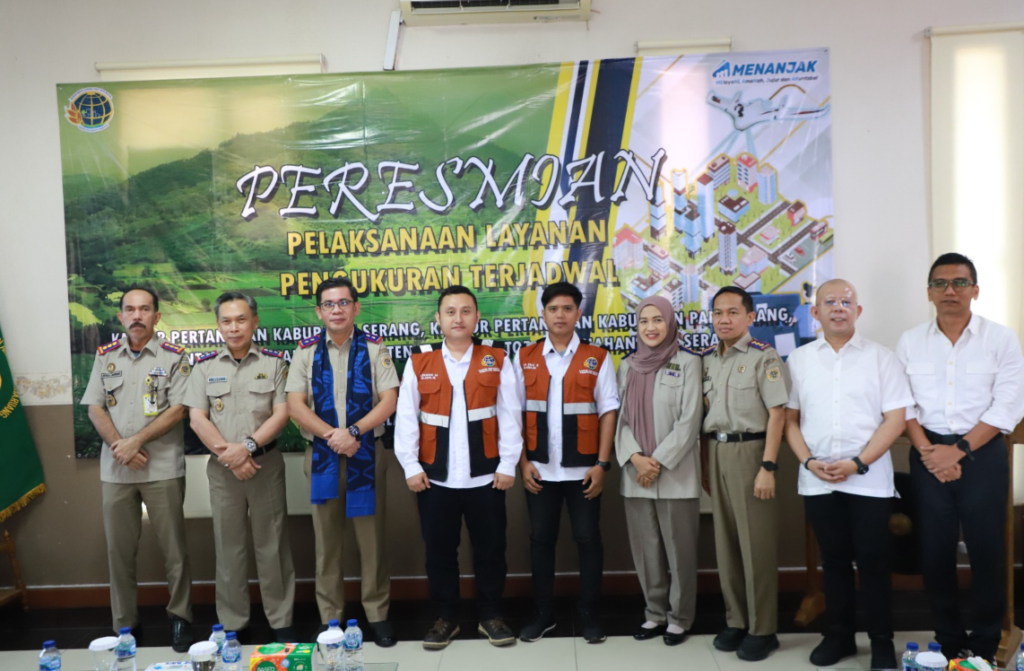 Peluncuran Pengukuran Terjadwal di Serang Raya, Lebak, dan Pandeglang menandai seluruh Kantor Pertanahan se-Banten resmi mengimplementasikan layanan tersebut. Dok: Istimewa.