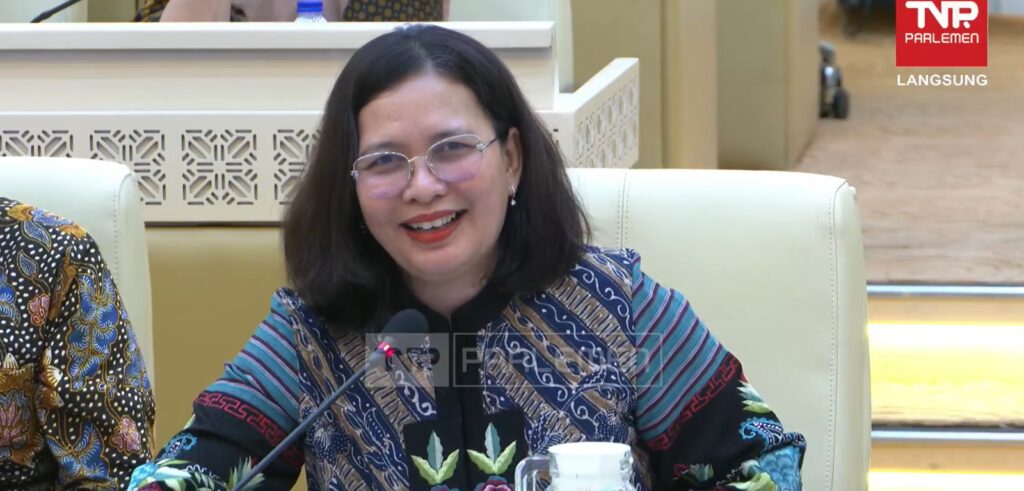 Direktur Jenderal Penataan Agraria, Embun Sari. Dok: Tangkapan Layar TVR Parlemen.