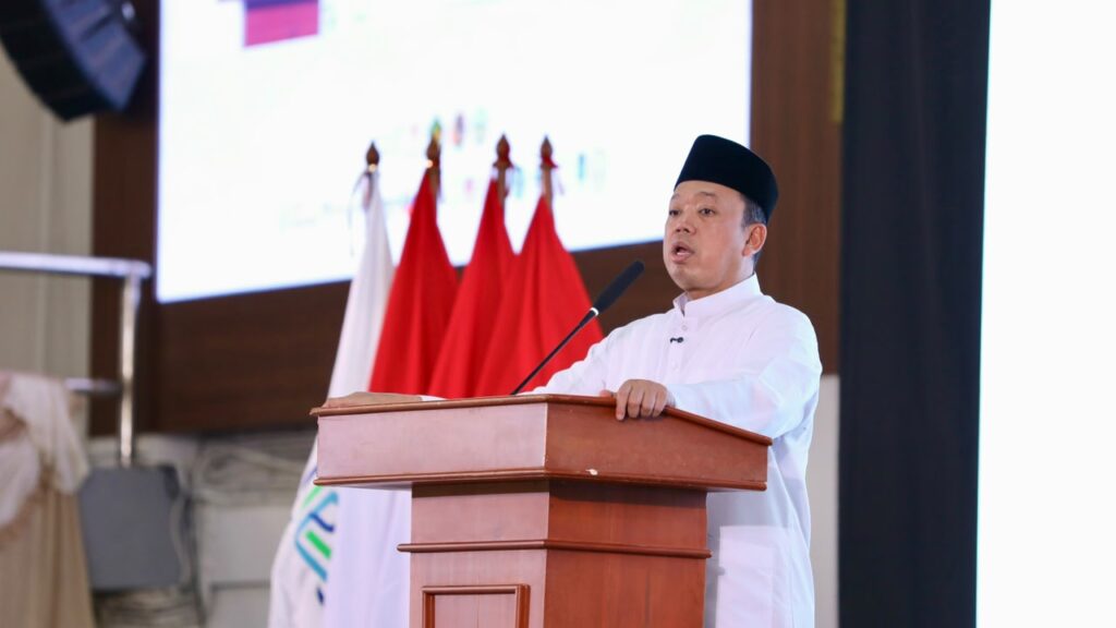 Menteri ATR/BPN, Nusron Wahid, saat menghadiri The 4th International Conference on Pesantren and Call for Paper (ICOP) 2026. Dok: ATR/BPN.