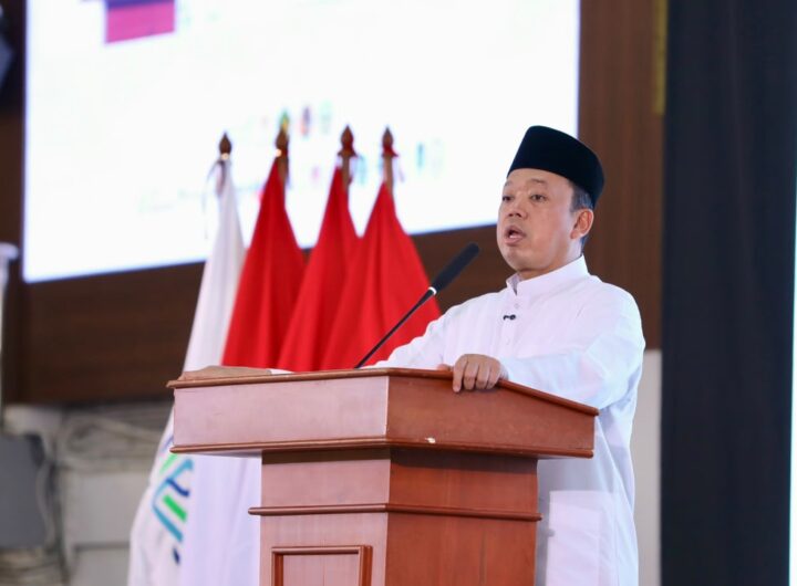 Menteri ATR/BPN, Nusron Wahid, saat menghadiri The 4th International Conference on Pesantren and Call for Paper (ICOP) 2026. Dok: ATR/BPN.