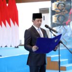 Kepala Badan Nasional Penanggulangan Bencana (BNPB) Letjen TNI Dr. Suharyanto, S.Sos., M.M., melantik tiga Pejabat Pimpinan Tinggi Pratama di lingkungan BNPB. Dok: Istimewa.