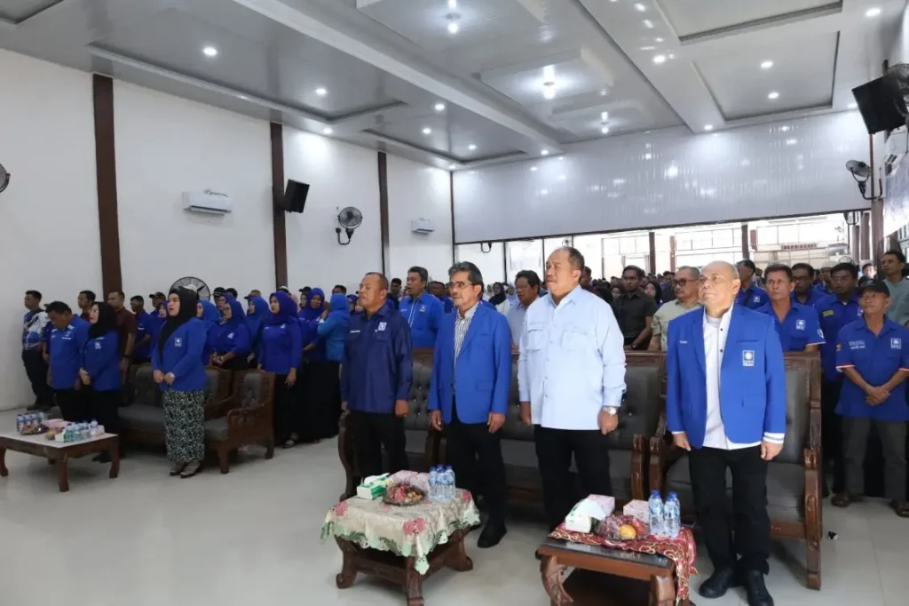 Rapat Kerja Daerah (Rakerda) DPD Partai Amanat Nasional (PAN) Kabupaten Asahan yang dirangkai dengan pelantikan Relawan PAN Kabupaten Asahan di Gedung Mutiara Kisaran, Minggu (26/7/2026). Dok: Istimewa.