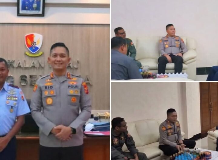 Kapolresta Bogor Kota Kombes Pol. Rio Wahyu Anggoro saat bersilaturahmi dengan Danlanud Atang Sendjaja Bogor guna memperkuat sinergi TNI-Polri. Dok: Istimewa.