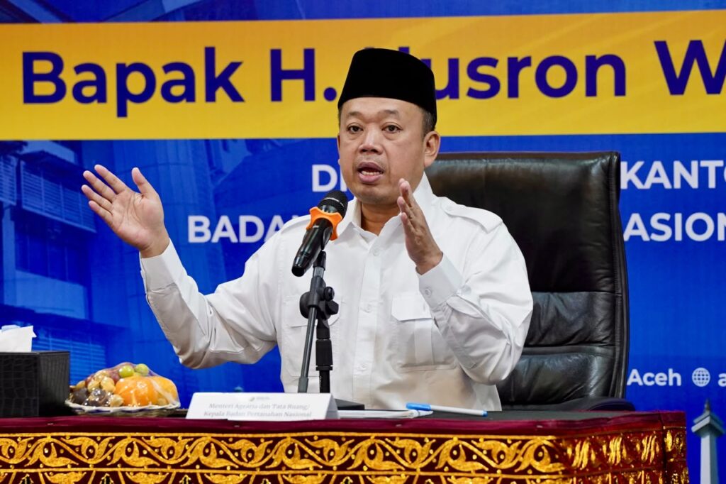 Menteri Agraria dan Tata Ruang/Kepala Badan Pertanahan Nasional (ATR/BPN), Nusron Wahid. Dok: Istimewa.