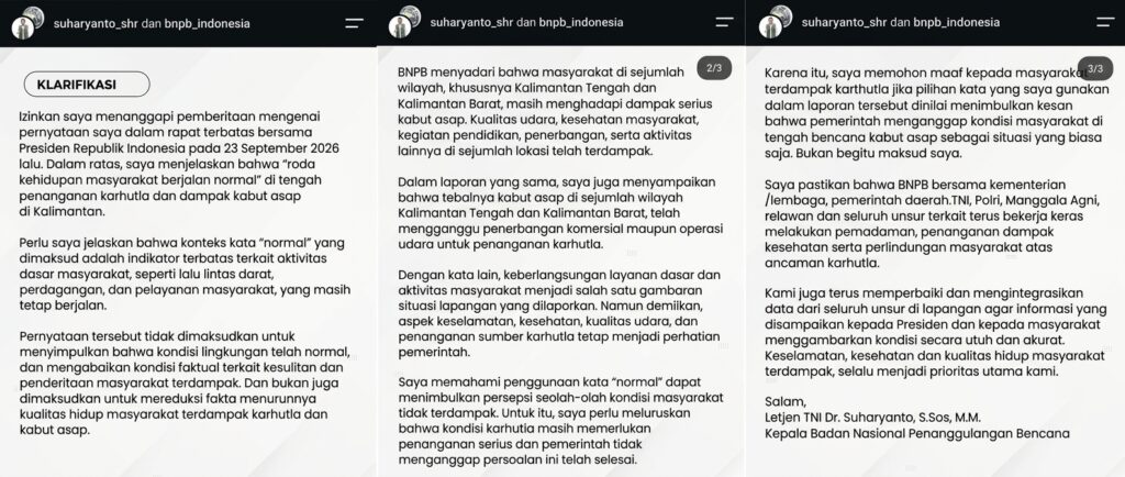 Dok. Tangkapan layar Instagram @suharyanto_shr